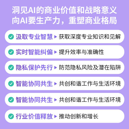 AI启示 智能世界的新质技术先机 智能转型AI赋能 赢得智能时代新质生产力技术先机 洞见AI商业价值和战略意义 商品图3