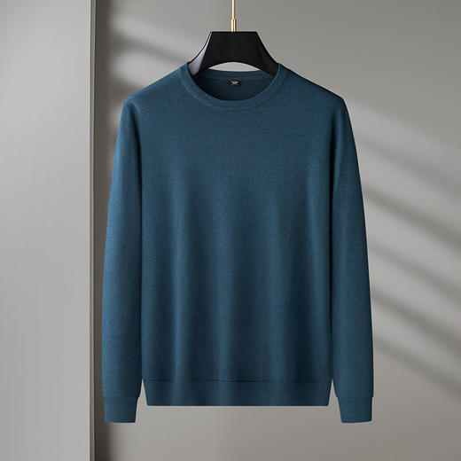 【7色可选】【新款DDS】大依优型大码男装圆领毛衫线衣针织衫休闲加肥加大男士胖子大码内搭上衣毛衣 商品图4