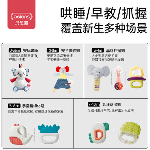 贝恩施新生儿礼盒安抚玩具婴幼儿见面礼宝宝早教满月出生礼周岁礼 商品图1