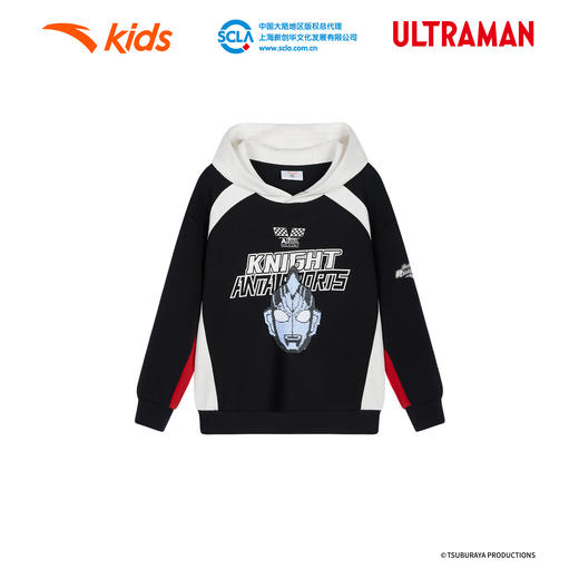 【奥特曼】安踏儿童骑行系列男小童针织连帽套头衫352449705 商品图1