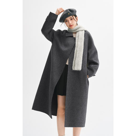 【严选】【骆驼绒大衣】诗凡黎桑蚕丝毛呢外套2024年冬新款质感时髦双面呢SF8570261 商品图2