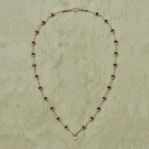 订购8周到｜Tityaravy-Sriphala-繁荣果实 紫水晶 蓝色托帕石 长项链［法国设计师］ 商品图0