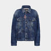 【二】DSQUARED2 女士中号斑点加垫长款牛仔夹克外套 蓝色 S75AM1060 S30309 470 商品缩略图0