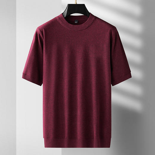 【新款DDS】大依优型大码男装圆领短袖毛衫线衣针织衫休闲加肥加大男士胖子大码内搭上衣毛衣 商品图1