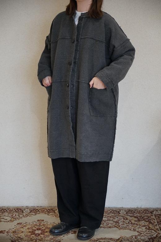 Mittan 丝绵长款拼接设计大衣(CT-37) 商品图0