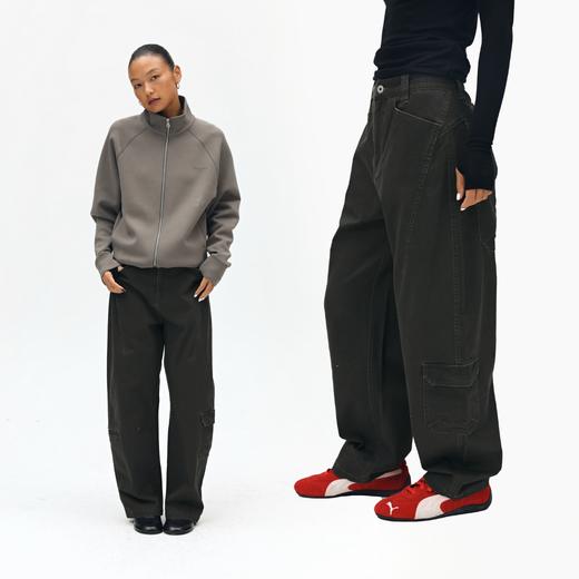 oneup弯刀茧形工装长裤 商品图1