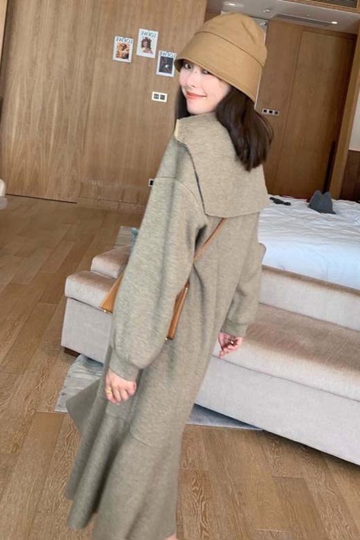 ANSUABEL 灰色纯棉针织连衣裙 10341 商品图2