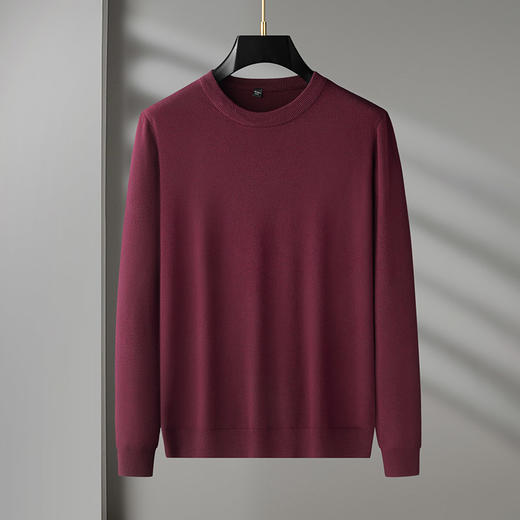 【7色可选】【新款DDS】大依优型大码男装圆领毛衫线衣针织衫休闲加肥加大男士胖子大码内搭上衣毛衣 商品图3