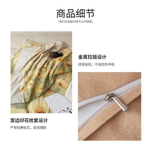 【维科家纺】2024新款秋冬加厚磨毛四件套简约全棉纯棉被套床单四件套床上用品 商品图4