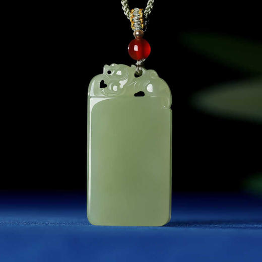 【经典】瑞兽貔貅天然和田玉无事牌 商品图1