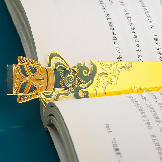 「五支礼盒装！三星堆主题书签」探秘三星堆金属书签 中国风博物馆创意文创纪念品古风节日礼物礼盒 商品图3