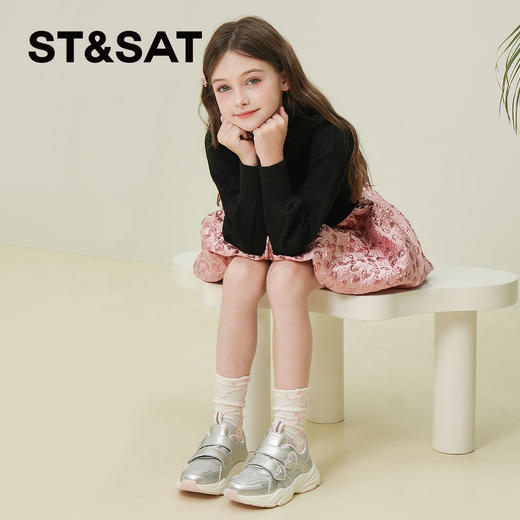 【童鞋】星期六甜美爱心细闪网面运动鞋SSC3192L30 商品图3