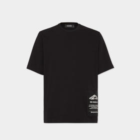 DSQUARED2 男士图标贴片棉质圆领短袖T恤 黑色 S79GC0101 D20033 900