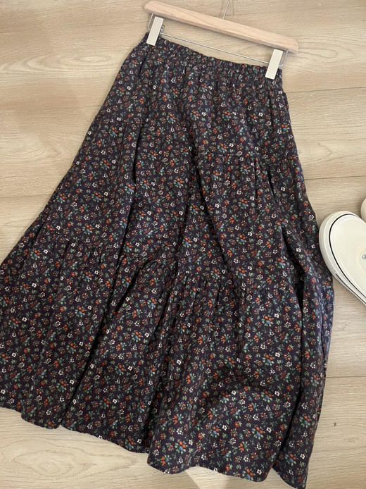 碎花裙磨毛 商品图0