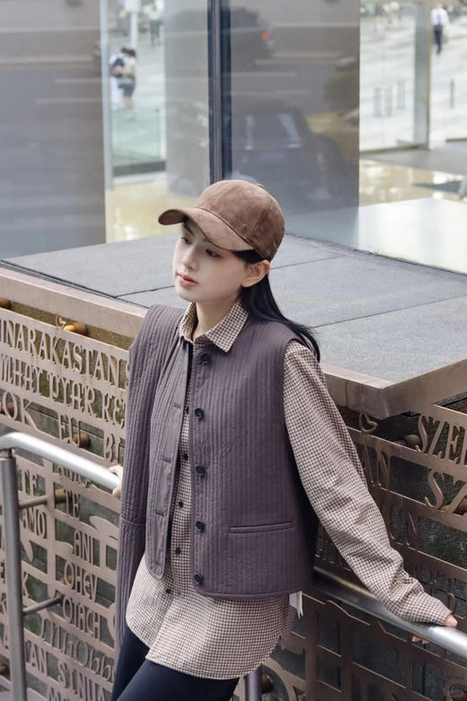 全棉平纹布棉马甲 复古猎装风格 整体宽松有型 胖瘦皆宜 立领设计好搭配 商品图0