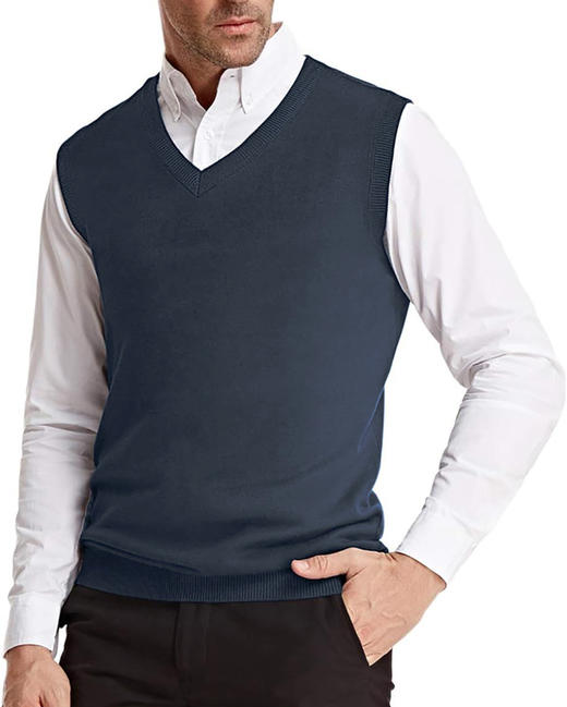 老板  2024秋季新款 V领 针织羊毛背心 Z-12023 商品图0