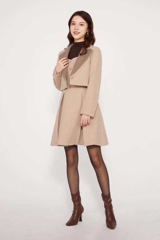 amadella 卡其翻领西装连衣裙套装 10336 商品图0