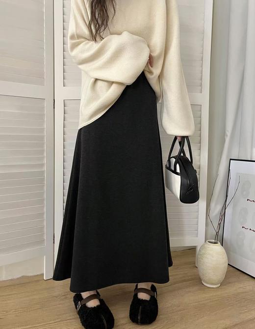 （福利款）山羊绒蚕丝羊绒混纺A字裙 商品图0