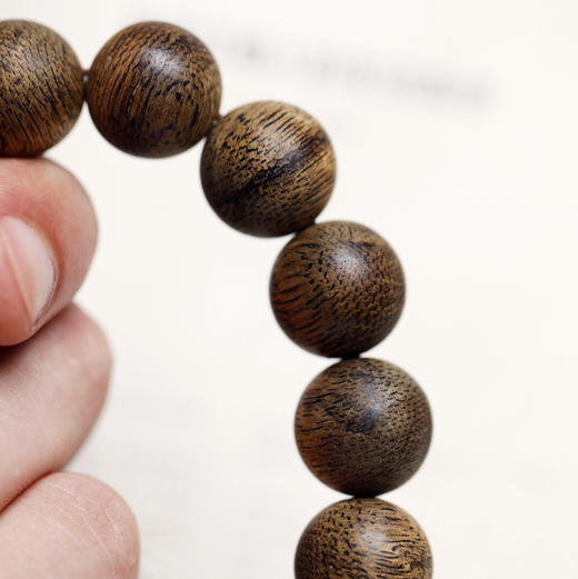 【青山精选】14mm15颗 文莱九分沉 天然老料沉香 手串 约22.7g CX14001 商品图5