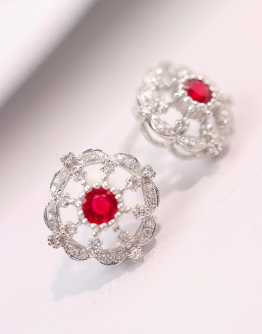 0.65克拉红宝石耳饰 商品图2