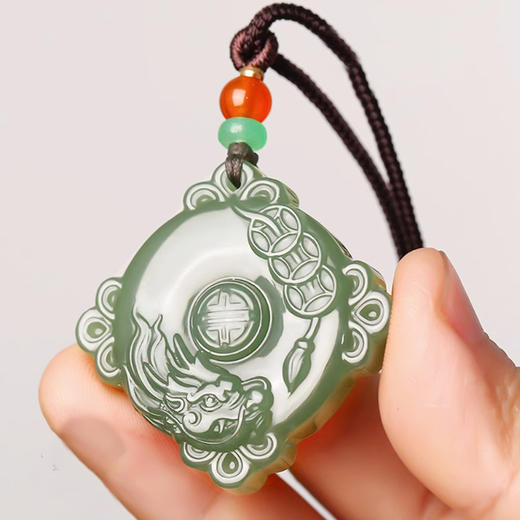 【经典】祥龙送瑞天然和田玉吊坠 商品图2