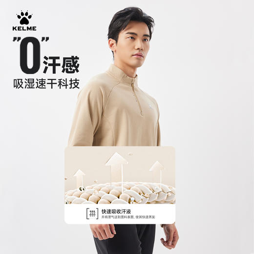 卡尔美2024新款男士男式半开胸卫衣 商品图2