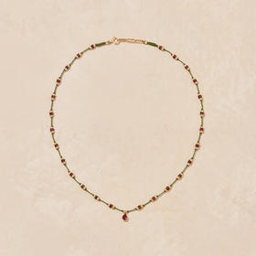 订购8周到｜Tityaravy-Peony-帕尔瓦蒂守护符 石榴石 项链［法国设计师］