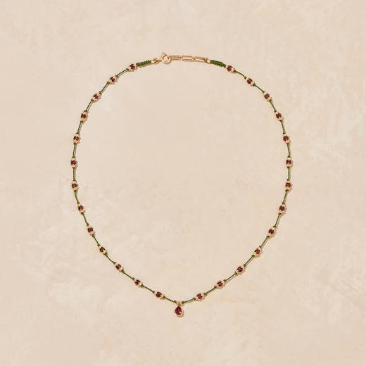 订购8周到｜Tityaravy-Peony-帕尔瓦蒂守护符 石榴石 项链［法国设计师］ 商品图0