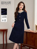 【专属特价】熙世界法式通勤气质复古优雅磨毛连衣裙女秋冬赫本风正式场合裙子 商品缩略图0