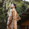 绽放旅行女装793朵/秋冬*加厚棉天丝民族风提花圆领长袖连衣裙 商品缩略图3