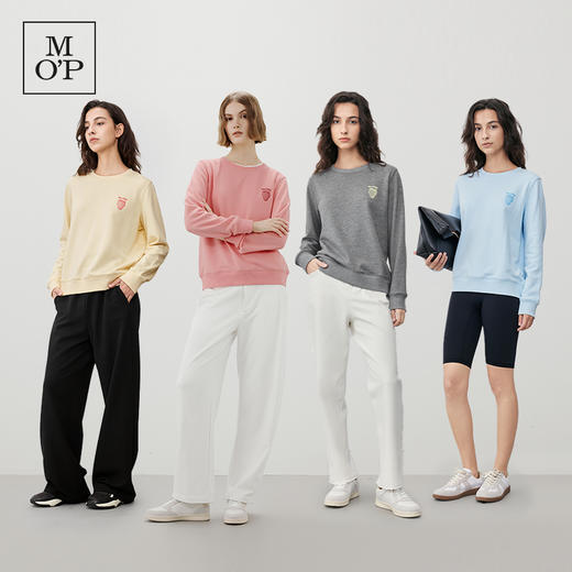 Marc O'Polo/MOP 秋季新款草莓印花logo圆领正肩套头卫衣女士 商品图2