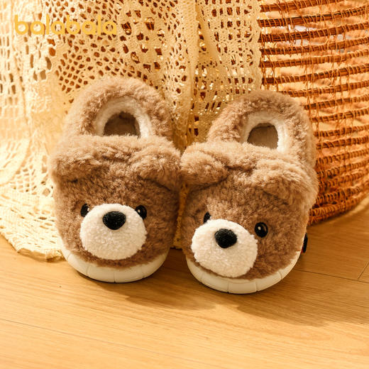 巴拉巴拉童鞋儿童棉拖鞋男童女童家居鞋加绒2024冬季新款包跟鞋子 商品图1