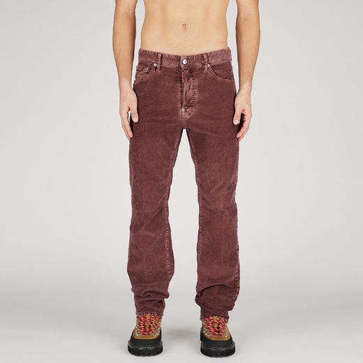 【一】DSQUARED2 男士徽标标签修身灯芯绒休闲牛仔裤 紫红色 S74LB1528 S53162 309 商品图0