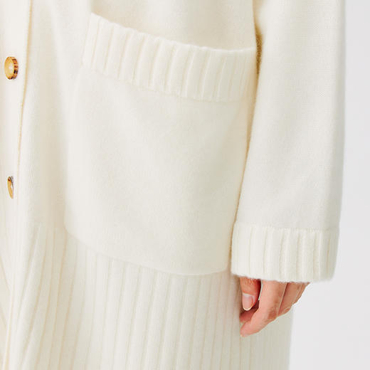 东黎 • 小山羊绒女士秋冬百搭中长款高领开衫 4662 商品图6