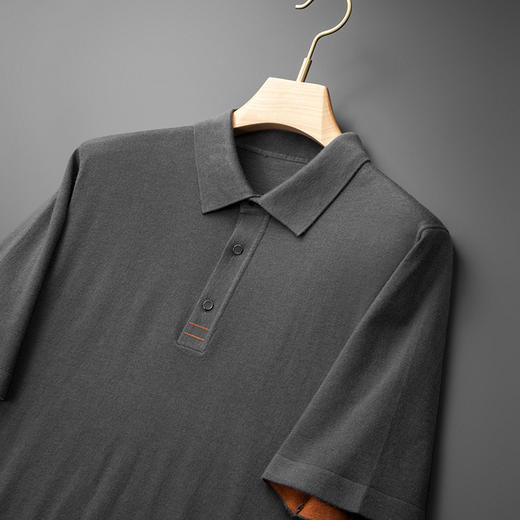 【新款DDS】大依优型大码男装翻领秋冬短袖针织衫毛衫打底休闲加肥加大男士胖子大码内搭上衣T恤 商品图3