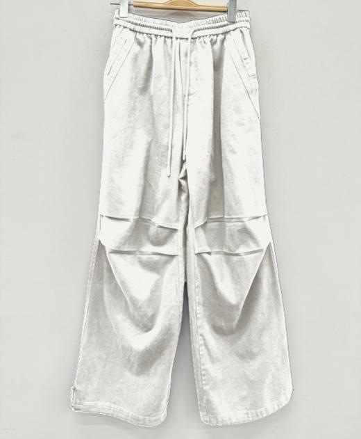 NZ1松紧腰抽绳压褶工装裤40830（蓝白黑） 秋季 243100230321 商品图5