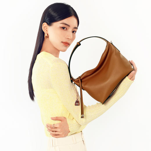 Why小众真皮腋下包植鞣牛皮hobo包复古单肩手提斜挎大容量YA533301 商品图8