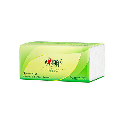心相印 纸巾 DT15130（箱装）茶语丝享系列130抽三层塑装纸面巾24包装 商品图3