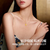 周六福5G黄金吊坠女闪亮拉丝足金计价花朵曳光送女友节日礼物 商品缩略图2