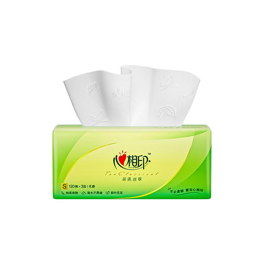 心相印 纸巾 DT15120（箱装）茶语丝享系列120抽18包装三层塑装纸面巾 商品图1