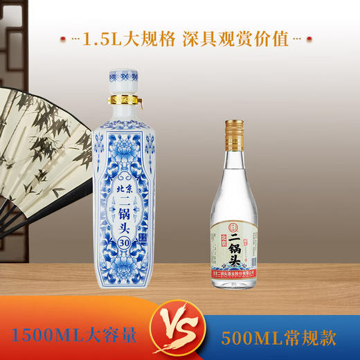 【现货】永丰牌永丰北京二锅头 青花藏品 42度清香型白酒 纯粮酿造 大容量装 42度 1500mL 1瓶 礼盒装 商品图3