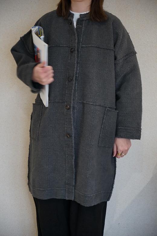 Mittan 丝绵长款拼接设计大衣(CT-37) 商品图2