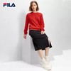 3件折上7折【自营】FILA/斐乐  斐乐女子新年红毛衣2024春季新款时尚简约百搭格纹编织衫 F11W411405FRD 商品缩略图4