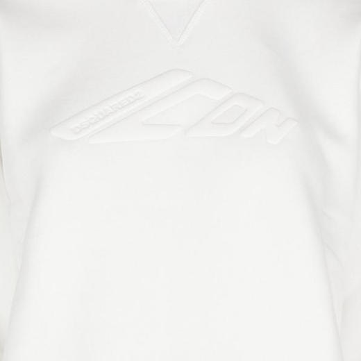 DSQUARED2 女士徽标贴花棉质圆领卫衣 白色 S80GU0107 D25007 100 商品图2