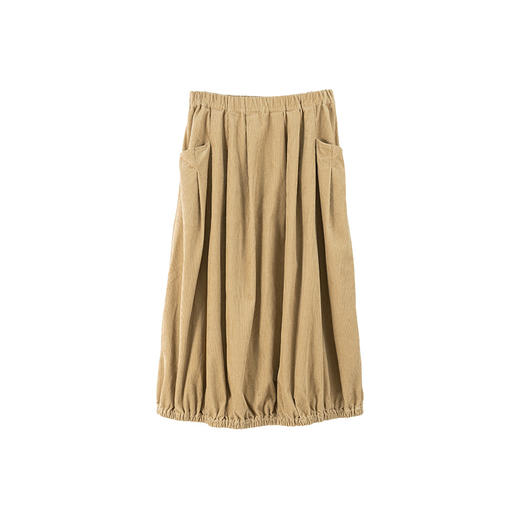 绽放旅行女装352朵/秋冬*加厚灯芯绒花苞中长款灯笼裙半身裙 商品图4