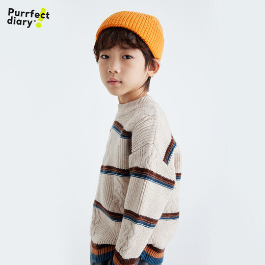 【品牌优选】儿童撞色绞花毛衣 PDMY2411 商品图2