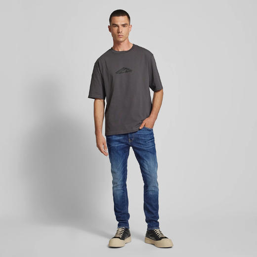 DSQUARED2 男士徽标印花棉质圆领短袖T恤 灰色 S79GC0096 D20033 854 商品图3