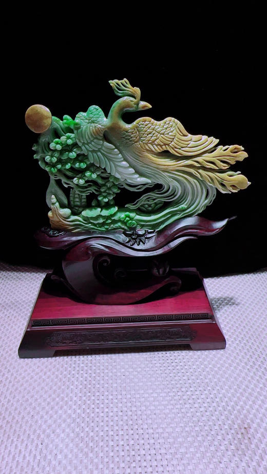 620446翡翠摆件【凤凰来仪】 商品图5