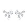 卡蒂罗/KADER 爱心缎带结耳钉 在逃公主满镶宝石甜美蝴蝶结耳饰 闪耀璀璨轻奢小巧高级感元气少女结配饰 925银 商品缩略图1