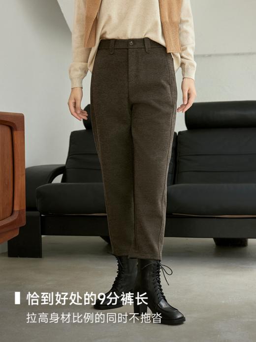 自在通勤斜纹毛呢吸烟裤FCE3PAT204 商品图3